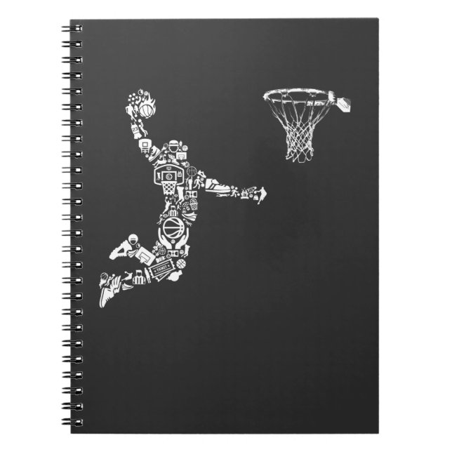 Basketball Player Athlete Dunk Art Sportsman Notebook (Front)
