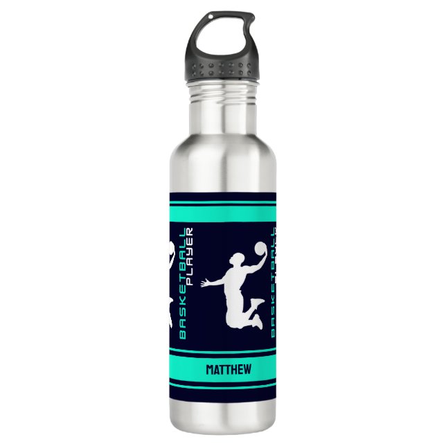 Basketball Player, Basketball Birthday Gifts 710 Ml Water Bottle (Front)