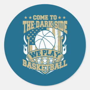 Basketball Player Basketballer Sports Quote Classic Round Sticker