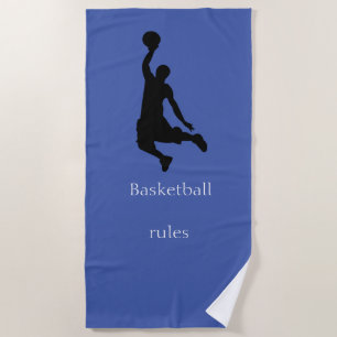 Basketball Player Beach Towel