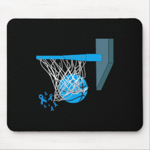 Basketball Player Blue Ribbon Diabetes Awareness S Mouse Pad