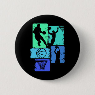 Basketball Player Boys Kids Men (2) 6 Cm Round Badge