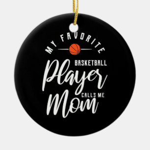 Basketball Player Calls Me Mum Ceramic Tree Decoration