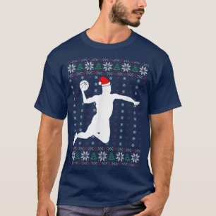 Basketball Player Christmas Sport Ugly XMas Pajama T-Shirt