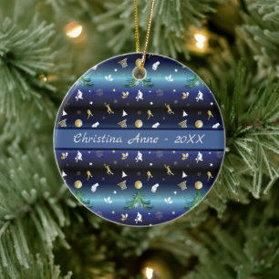 Basketball Player Christmas Tree Ceramic Tree Decoration