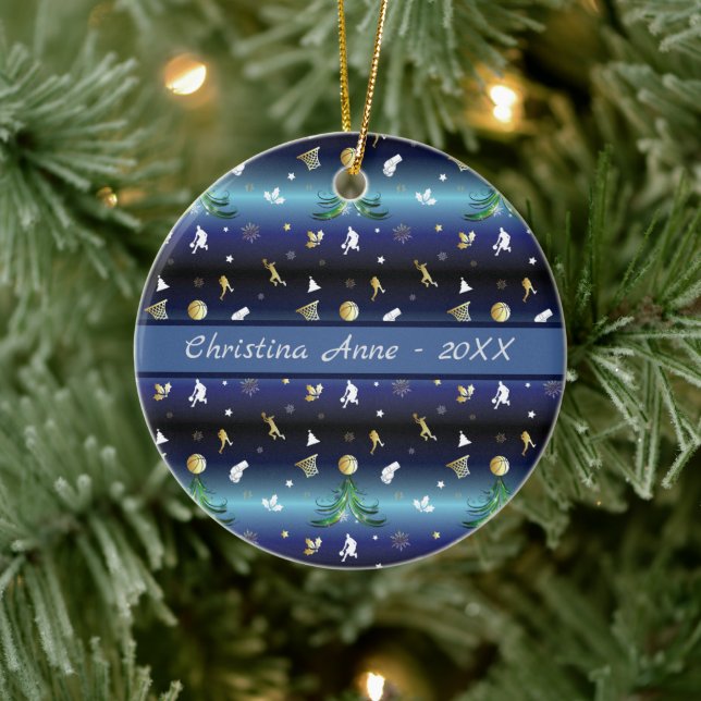 Basketball Player Christmas Tree Ceramic Tree Decoration (Tree)