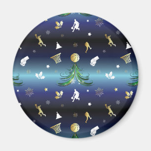 Basketball Player Christmas Tree Magnet