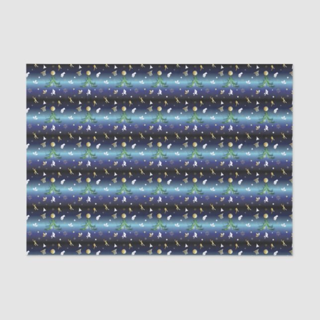 Basketball Player Christmas Tree Tissue Paper (Front)