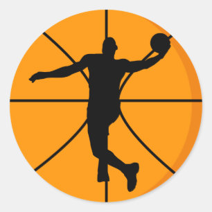Basketball player. classic round sticker