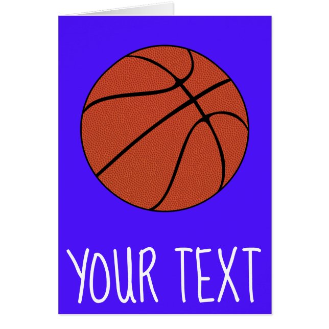 Basketball Player/Coach Custom Text and Colour Car (Front)