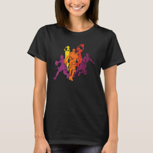 Basketball Player Coach Team Bball Ballers Distres T-Shirt