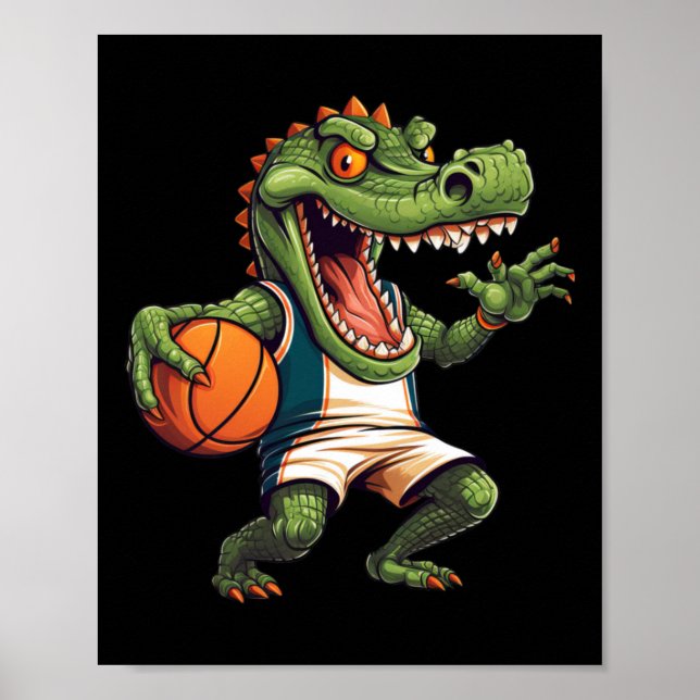 Basketball Player Crocodile  Poster (Front)
