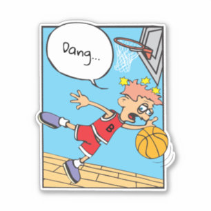 Basketball Player Custom-Cut Vinyl Sticker