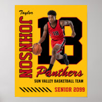 Basketball Player Custom Photo Jersey Number Red