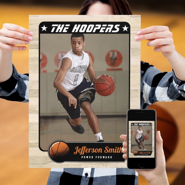 Basketball Player customisable Poster (A stylish way to build a unique basketball poster)