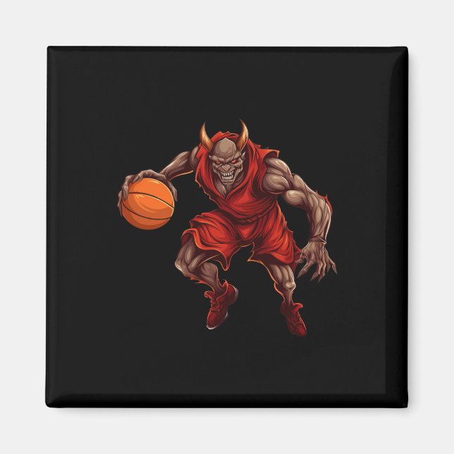 Basketball Player Devil  Magnet (Front)