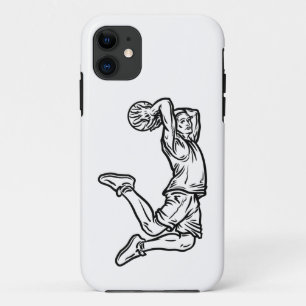 Basketball Player Doing Slam Dunk Dark Design Case-Mate iPhone Case