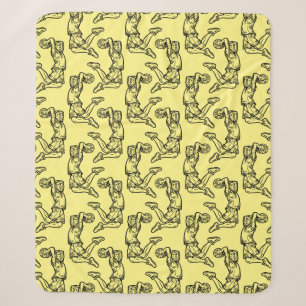 Basketball Player Doing Slam Dunk Dark Design Sherpa Blanket