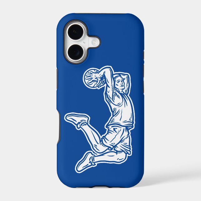 Basketball Player Doing Slam Dunk Light Design (Back)