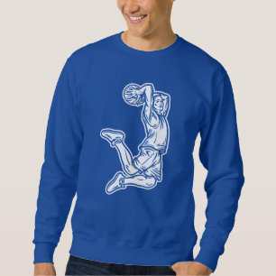 Basketball Player Doing Slam Dunk Light Design Sweatshirt