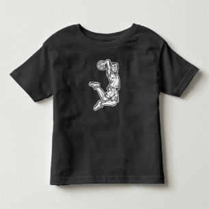 Basketball Player Doing Slam Dunk Light Design Toddler T-Shirt