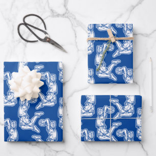 Basketball Player Doing Slam Dunk Light Design Wrapping Paper Sheet