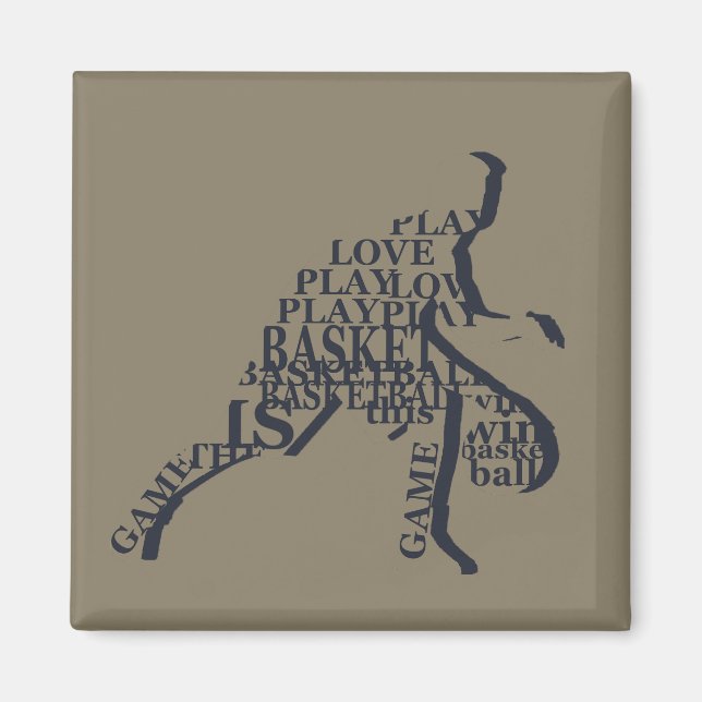 Basketball player dribbling magnet (Front)