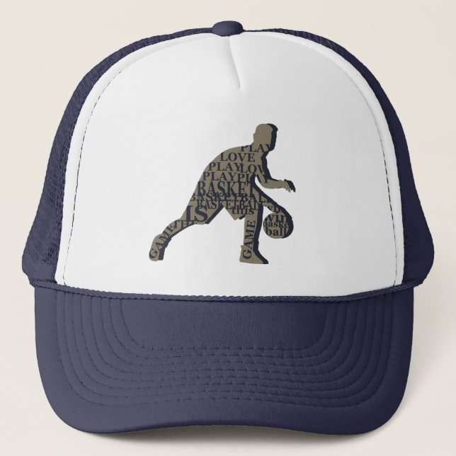 Basketball player dribbling trucker hat (Front)