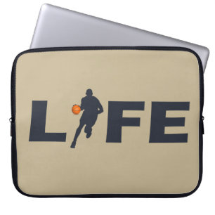 Basketball player driblling laptop sleeve