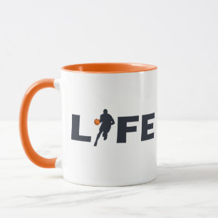 Basketball player driblling mug