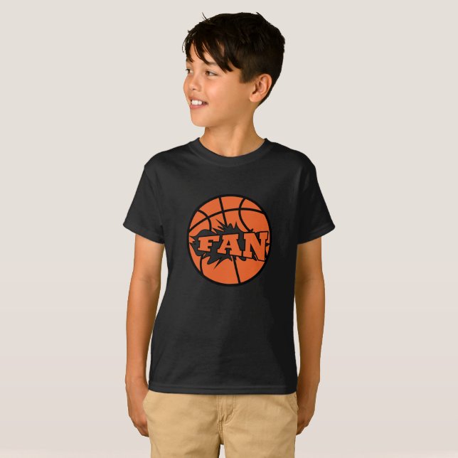 Basketball player fan orange ball T-Shirt (Front Full)
