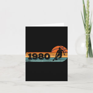 Basketball-player Game Vintage Born 1980 Birthday  Card