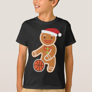 Basketball Player Gingerbread Funny Christmas T-Shirt