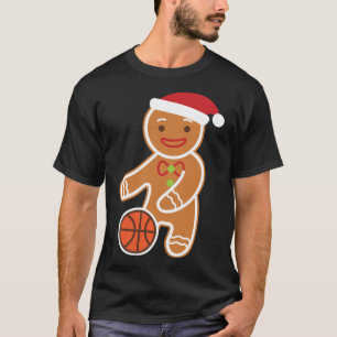 Basketball Player Gingerbread Funny Christmas T-Shirt
