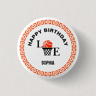 Basketball Player Girl, Basketball Girl Birthday 3 Cm Round Badge