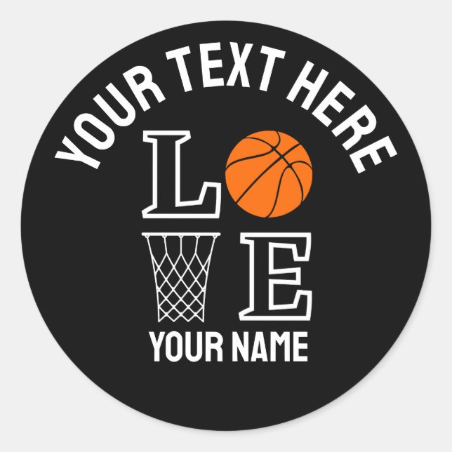 Basketball Player Girl, Basketball Girl  Birthday Classic Round Sticker (Front)
