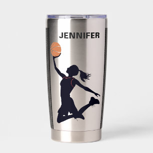 Basketball Player Girl, Basketball Girl Birthday Insulated Tumbler