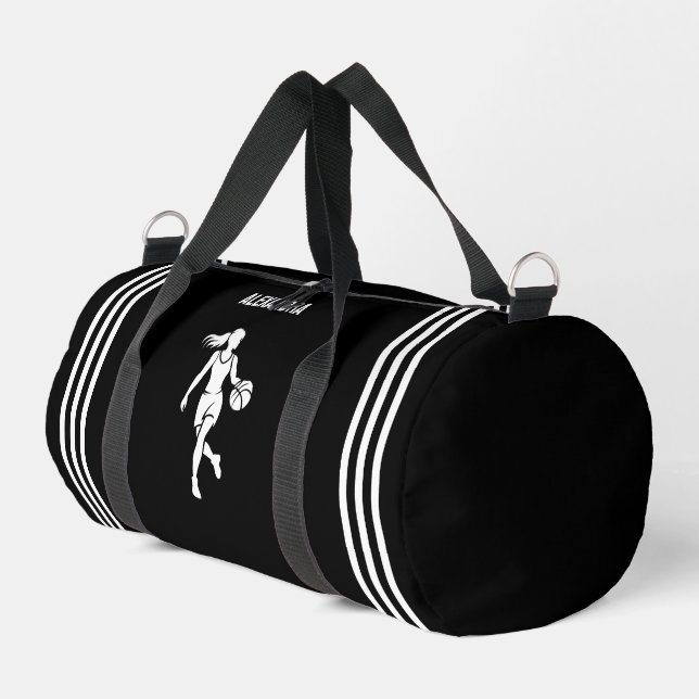 Basketball Player Girl, Birthday Gift, Team Duffle Bag (Left Corner)