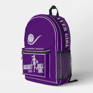 Basketball Player Girl, Team, Birthday Gift Printed Backpack