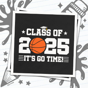 Basketball Player Graduation Class of 2025 Senior Napkin