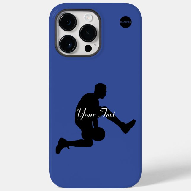 Basketball Player Graphic & Your Name HAMbyWG Case-Mate iPhone Case (Back)