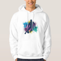 Basketball Player Grungy Colour Splashes