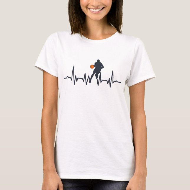 Basketball player heartbeat T-Shirt (Front)