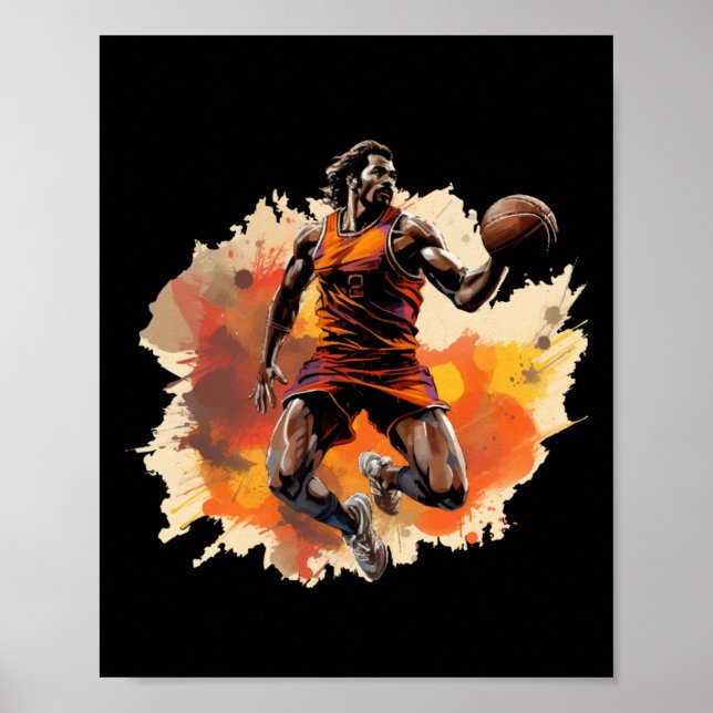 Basketball Player In Art Design 1  Poster (Front)