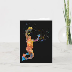 Basketball Player In Watercolor Playing Card
