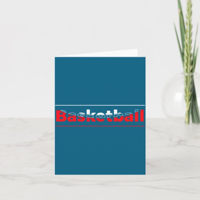 Basketball Player Minimalist Geometric Arch Design Card (Front)
