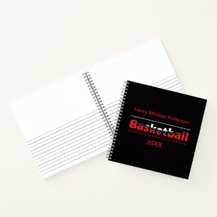 Basketball Player - Minimalist Geometric Arch Notebook