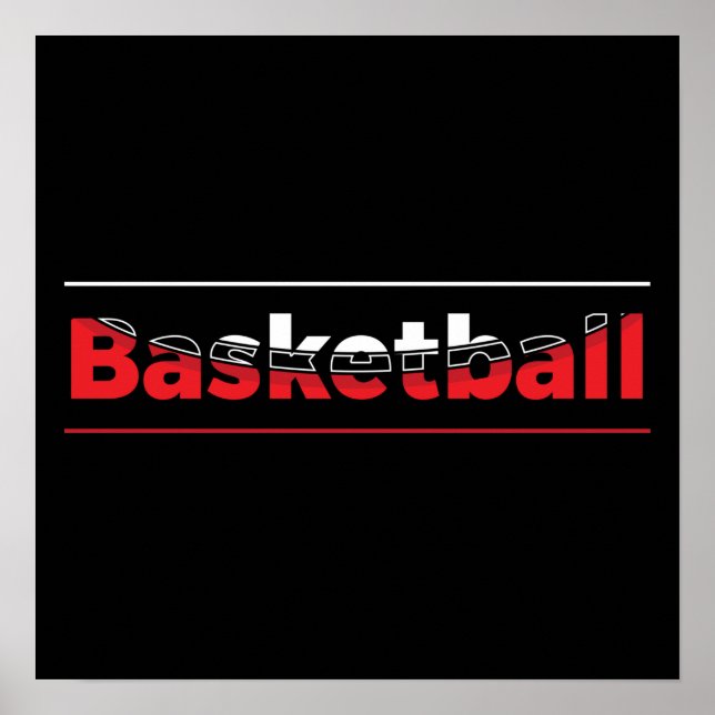 Basketball Player - Minimalist Geometric Arch Poster (Front)