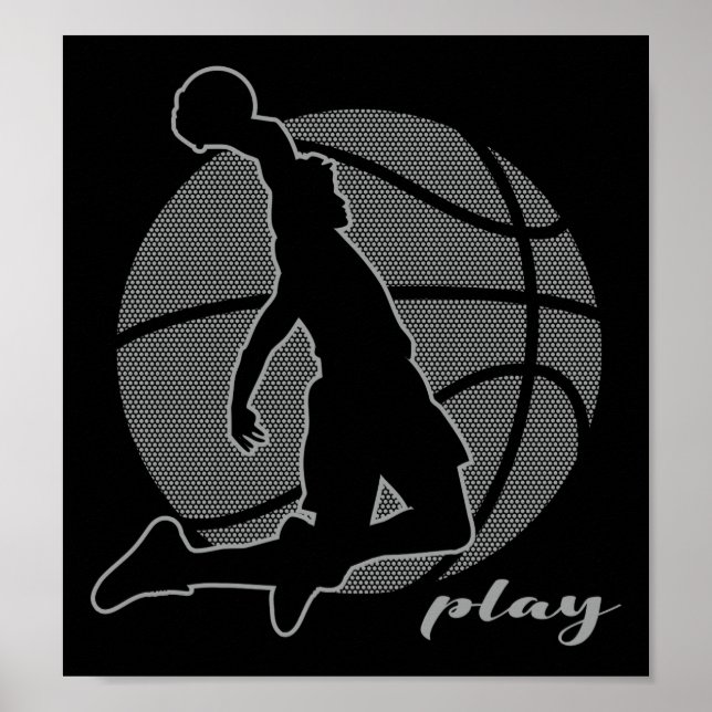 Basketball Player (monochrome) Poster (Front)