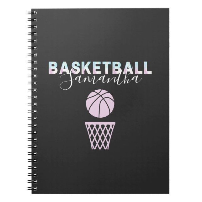 Basketball Player Name Cute Basket Personalised   Notebook (Front)
